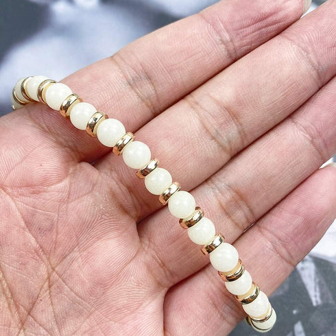 1200 Pieces 6mm Gold Disc Rondelle Spacer Beads for Bracelet Necklace DIY Crafts...