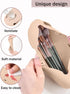 Silicone Makeup Bag, Makeup Brush Holder Travel Case, Cosmetic Brush Bag with Anti-Fall Out Strap, Portable Brushes Organizer for Women, Include B...
