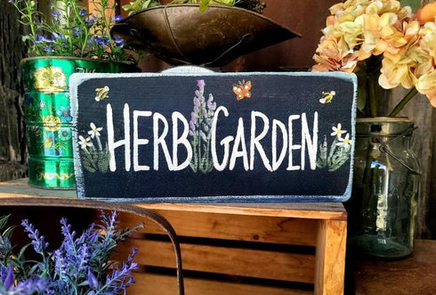 Herb Garden,Garden Gift,Garden Decor,Rustic Sign Wood,Outdoor Sign, Garden Sign, Garden Sign,Outdoor Garden Sign Wood Signs with Quotes Wood Sayin...