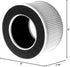 Nispira True HEPA Air Filter Replacement Compatible with hOmeLabs 3-in-1 Compact Ionic HEPA Air Purifier, 3 Packs (NOT COMPATIBLE WITH OTHER BRAND...