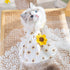 Dog Dresses, Summer Puppy Clothes Outfit Apparel for Small Girl Dogs Cats with Sunflower Decoration Female Cute Cat Skirt Pup Tutu Yorkie Clothing...