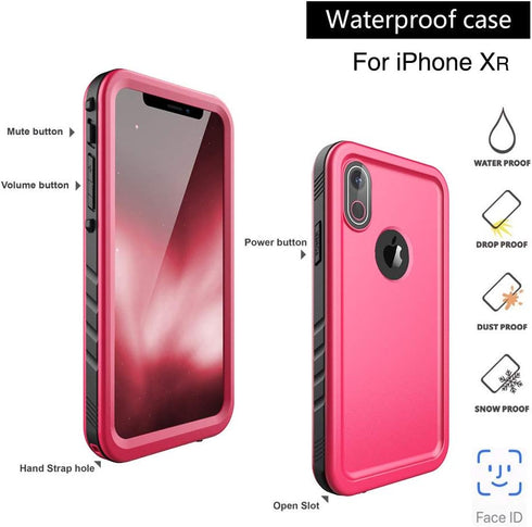 Cozycase Waterproof Case for iPhone XR, Shockproof Full-Body Rugged Bumper Case with Built-in Screen Protector for Apple iPhone XR 6.1 Inch 2018 R...