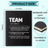 Team Definition 160 Blank Pages Spiral Notebook, Funny Team Work Notebook Gift for Coworker, Dream Team Gifts for Colleague, Team Member Gift, New...