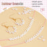 1450 Pieces Letter Beads Kit, 4x7 mm Gold Acrylic Alphabet Beads Letter Beads for Jewelry Making Number Beads Heart Beads Friendship Bracelet Bead...