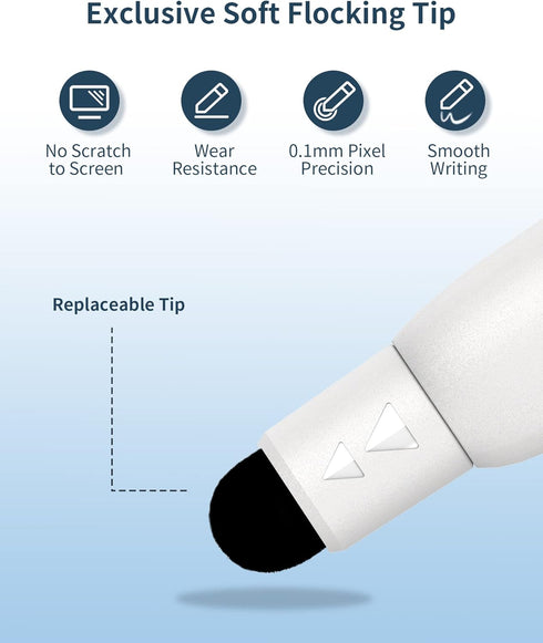 Metapen X1 Universal Stylus Pen for Touch Screens, 2-1 Retractable Pointer & Stylus with Special Flocking Tip, High Precision & Soft, Stylus Pen f...