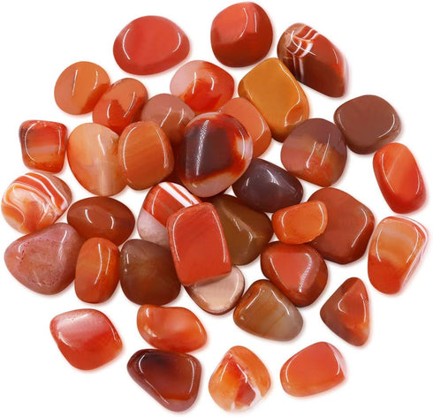 Hilitchi Reddish Brown Agate Stone Tumbled Stones for Plants Cacti & Succulents Bedding, Vase Filler, Landscape Bottom Decoration (About 1lb(455g)...