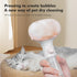 Foaming Soap Cat Bath Brush, Shampoo Foaming Dispenser With Soft Silicone Bristles, Adjustable Pet Clean & Massage Brush for Cats Kitten Grooming ...