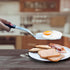 Stainless Steel Flexible Spatula Solid Turner, XiaoZu Thin Metal Spatula for Cast Iron Skillet, Thin Blade and Heat Resistant Silicone Handle, Gre...