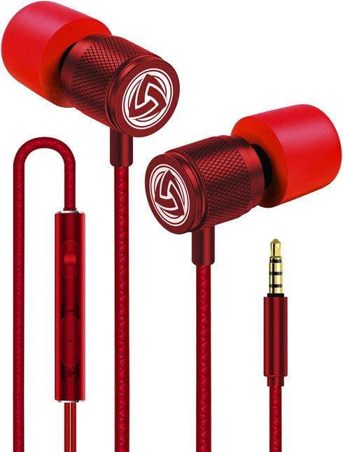 LUDOS Ultra Wired Earbuds in-Ear Headphones, 5 Years Warranty, Earphones with Microphone, Noise Isolating Ear Buds, Memory Foam for iPhone, Samsun...
