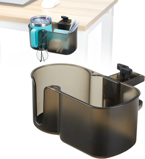 kemimoto Desk Cup Holder, Caddy Organizer Cup Holder for Office Table, Lawn Chair, Golf Cart, Pontoon Boat, Suitable for Most 18-32 oz Bottles, Tr...