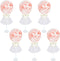 6 Pack Tutu Tulle Balloon Centerpieces Set with Rose Gold Confetti Balloons for Women Girl Birthday Wedding Engagement Bridal Shower Bachelorette ...