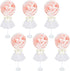 6 Pack Tutu Tulle Balloon Centerpieces Set with Rose Gold Confetti Balloons for Women Girl Birthday Wedding Engagement Bridal Shower Bachelorette ...