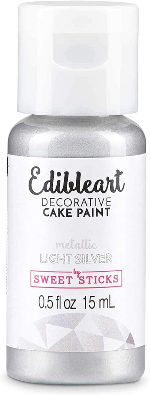 Sweet Sticks Edible Art Decorative Cake Paint 0.5 Ounce (15 Milliliters), 3-Metallic-Color Set...