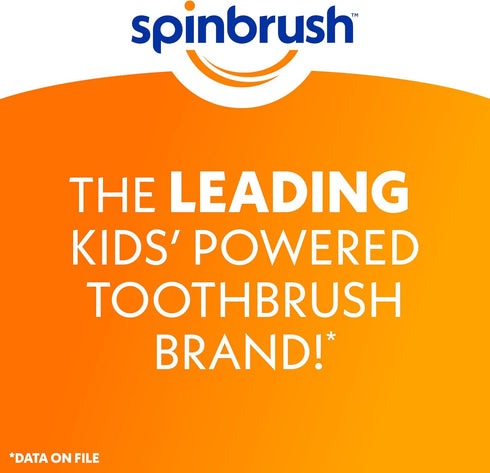 Spinbrush Super Mario Kid’s Electric Battery Toothbrush, Soft, 1 ct, Character May Vary...