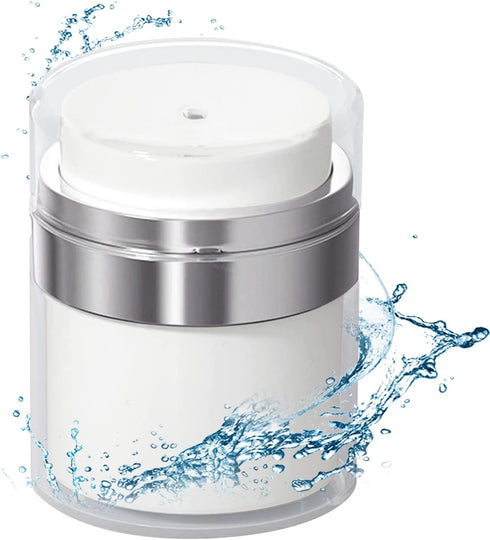 Airless Pump Jar,Cream Jar Vacuum Bottle, Empty Refillable Cosmetic Air Pump Jars Bottles, Portable Airless Lotion Sample Container Pot, Leak-Proo...