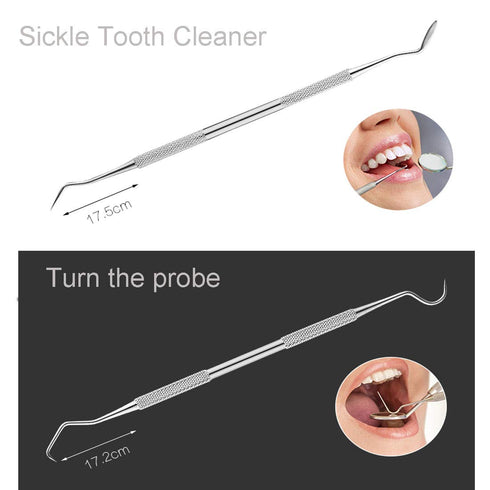 Dental Tools, 7 Pack Teeth Cleaning Tools Kit, Tartar Plaque Remover for Teeth, Dentist Tool Kit with Stainless Steel Dental Mirror, Tooth Scraper...