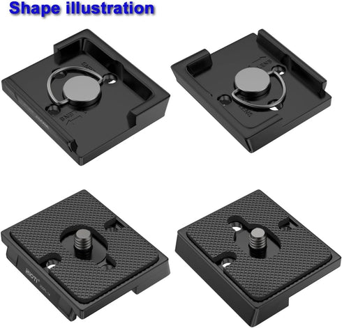 SIOTI 200PL-14 Quick Release Plate to RC/RC2/XPRO, 200PL-14 QR, Compatible for Manfr0tt0 Tripods Head with RC/RC2/XPRO Rapid Connect System...