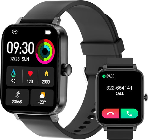 Smart Watch Full Touch Smart Watches for Android iOS Phones Compatible (Answer/Make Call) Smart Fitness Tracker Watch for Women Man Waterproof Sma...