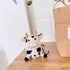 UnnFiko Plush Doll Case Compatible with Airpods, Cute Piglet Cow Soft Fur Fluffy Case Cover with Keychain (Airpods 1 & 2, Cute Cow)...