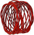 Handmade Round Red Mesh Napkin Rings Set of 6 Holder for Dinning Table Parties Everyday, Dia: 2 Inch...