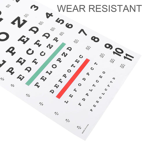 Eye Chart, Complete Snellen Eye Exam Kit, for Eye Exams 20 Feet 22×11 Inches Low Vision Eye Test Charts with Eye Occluder and Pointer...
