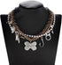Cosplay Costume Accessories Gold Layered Chain Choker Multi Charm Pendant Pearl Chain Bruce Necklace for Women...