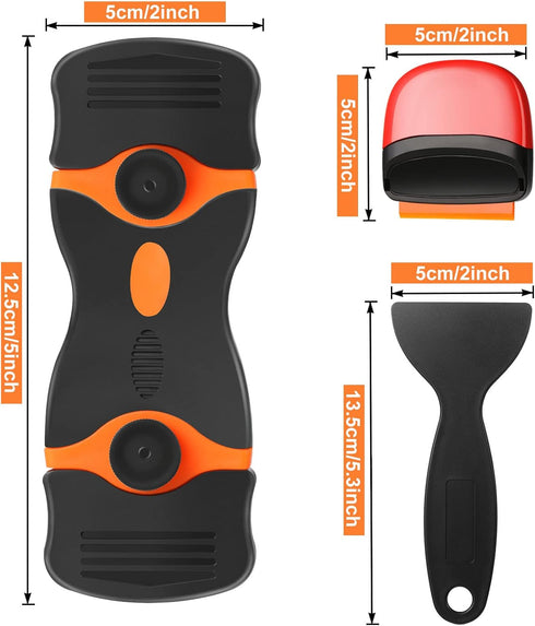 9 Pcs Plastic Scraper Tool Sticker Scraper Tool Plastic Razor Blade Scraper Plastic Pick Plastic Scraper Non Scratch Tool Putty Knife for Window F...