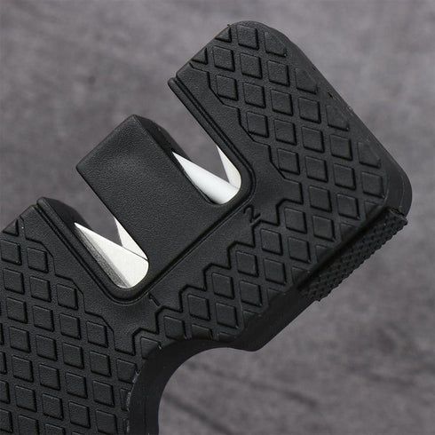 Black Pocket Knife Sharpener,Kitchen Knife Sharpener, Scissor Sharpener, Handheld Keychain Sharpening Tool for Outdoor Camping Kitchen Knives Acce...