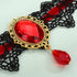 Xerling Black Crystal Beads Pendant Lace Choker Vintage Gothic Elegant Halloween Costume Necklaces Goth Collar Choker for Women Girls...