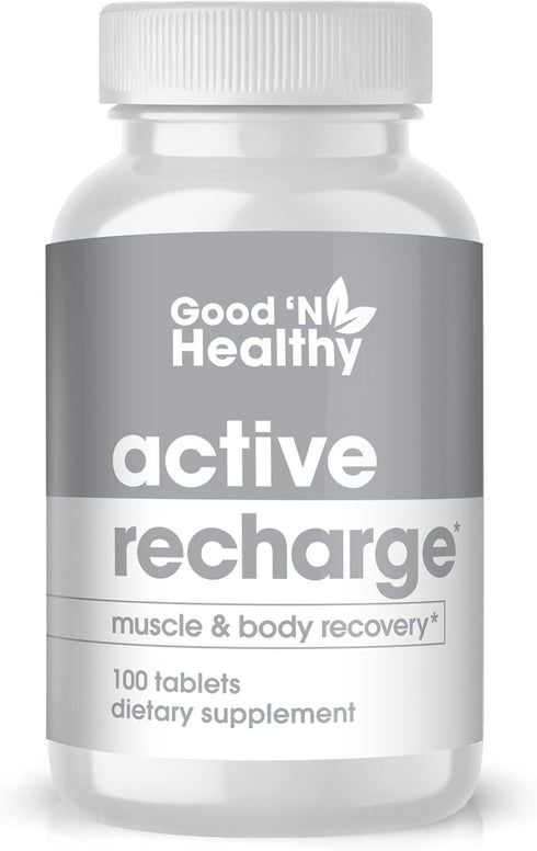 Active Recharge by Good 'N Healthy - Magnesium Supplement for Improved Muscle Function and a Healthy Heart, 100 Tablets...