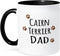 3dRose Cairn Terrier Dog Dad-Doggie by Breed-Brown Muddy paw Prints Love Mug, 11 oz, Black...