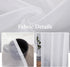 MIULEE Sidelight Sheer French Door Curtains 25 x 40 Inches Light Filtering Window Treatment with Tieback - 2 Panels, White...
