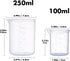 Plastic Beaker Set, 5 Sizes Low Form Measuring Graduated Griffin Polypropylene Beakers in 500 ml, 250 ml, 100 ml, 50 ml, 25 ml for Laboratory, & S...