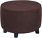 H.VERSAILTEX Round Ottoman Slipcover Ottoman Covers Slipcover Footstool Protector Covers Storage Stool Ottoman Covers Stretch with Elastic Bottom,...