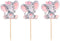 Finduat 25 Pieces Pink Elephant Cupcake Toppers for It Is A Girl Baby Shower Decorations Supplies, Baby Girl Birthday Party Supplies...