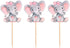 Finduat 25 Pieces Pink Elephant Cupcake Toppers for It Is A Girl Baby Shower Decorations Supplies, Baby Girl Birthday Party Supplies...