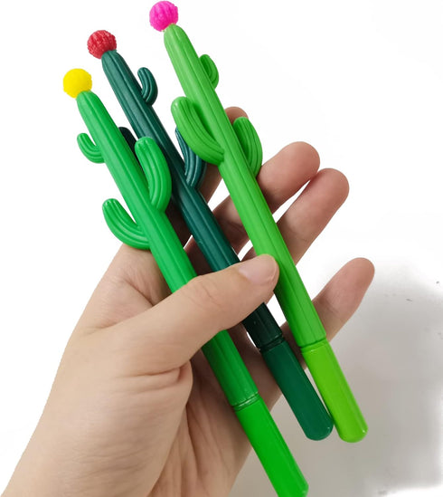 Cactus Shaped Rollerball Pens (30PCS) with Cactus Pencil Case, Green, 31 Piece Set...