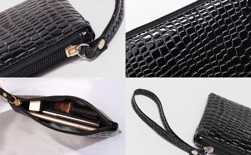 Women Purse Wristlet Wallet Evening Bag,Small Purse Vegan Leather Handbag for Cocktail Prom Party...
