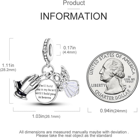 Parmuz charms for bracelet sterling silver love heart travel Bead for Charm Bracelets and Necklaces 925 Charms Clover Butterfly gift for Woman Gir...
