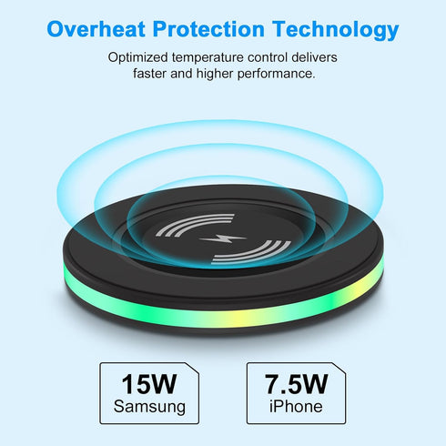 15W Samsung Wireless Charger with Fast QC 3.0 Wall Adapter for Galaxy S24 S23 Ultra S22 S21 FE S20 Z Fold 5 Flip 5 4,Motorola Moto Edge 2022 Edge+...