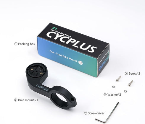 CYCPLUS Cycling Out Front Bike Mount Designed for All Cycling Computer, Garmin Edge 520 530 820 830 1000 GPS and Other Normal Models Z1...