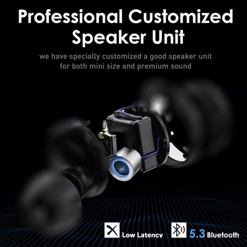 PALOVUE Wireless Earbuds, in-Ear Earphones with Bluetooth 5.3, Built-in Mic Headphones, Deep Bass Stereo, with Lightweight Compact Charging Case f...