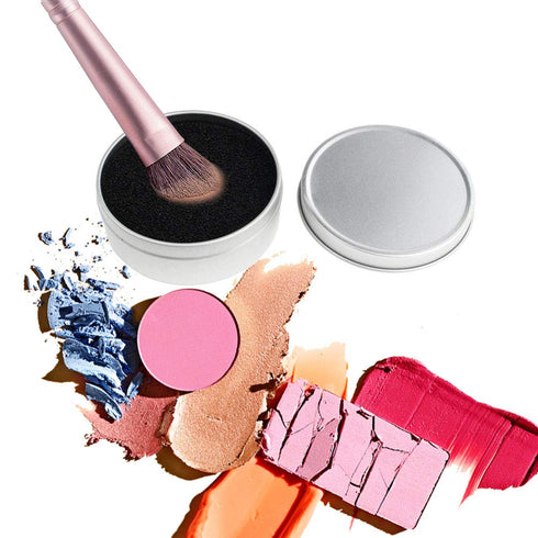 8pcs Makeup Brush Cleaner set - 2 Pack Makeup Brush Cleaner with 6pcs Replacement Sponge, Dry Makeup Brushes Cleaner Sponge Eye Shadow or Blush Co...