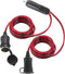 KUNCAN 4FT 12v 2-Way Car Cigarette Lighter Female Socket Y Splitter to Male Plug with Double Socket Outlet, Dual Socket Extension Charger Port Ext...