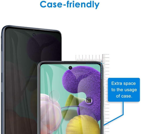 NC 2 Pack Privacy Screen Protector Compatible with Samsung Galaxy A33 / A42 / A32 / A12/ A13 / A02S / A03S, Tempered Glass Anti-Glare Full Coverag...