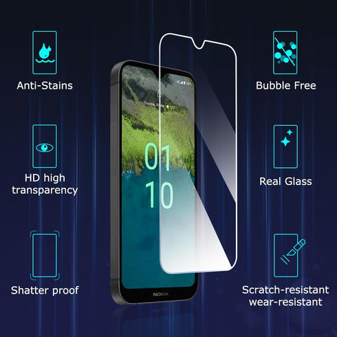 2 PACK Nokia C110 Screen Protector Glass, Premium 9H Hardness Anti-Scratch Easy Install Tempered Glass Screen Protector for Nokia C110 6.30 inches...