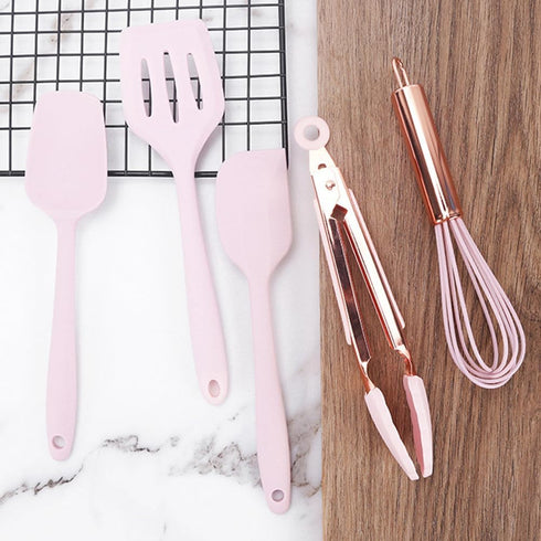 Amosfun 5pcs Mini Kitchen Utensil Set Kids Kitchen Tools Learning Toy Whisk Spatula Tongs Spoon And Slotted Spatula...