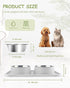 Cat Bowls for Food and Water, Upgrade Cat Food Bowls for Indoor Cats, Premium Removable Stainless Steel Double Bowls with Silicone Anti-Slip Pads,...