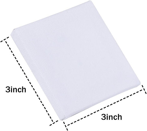 Outus 12 Pack Mini Canvas Panels for Painting Craft Drawing (3 x 3 Inch)...