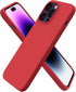 ORNARTO Compatible with iPhone 14 Pro Max Case 6.7, Slim Liquid Silicone 3 Layers Full Covered Soft Gel Rubber Phone Case Protective Cover with Mi...